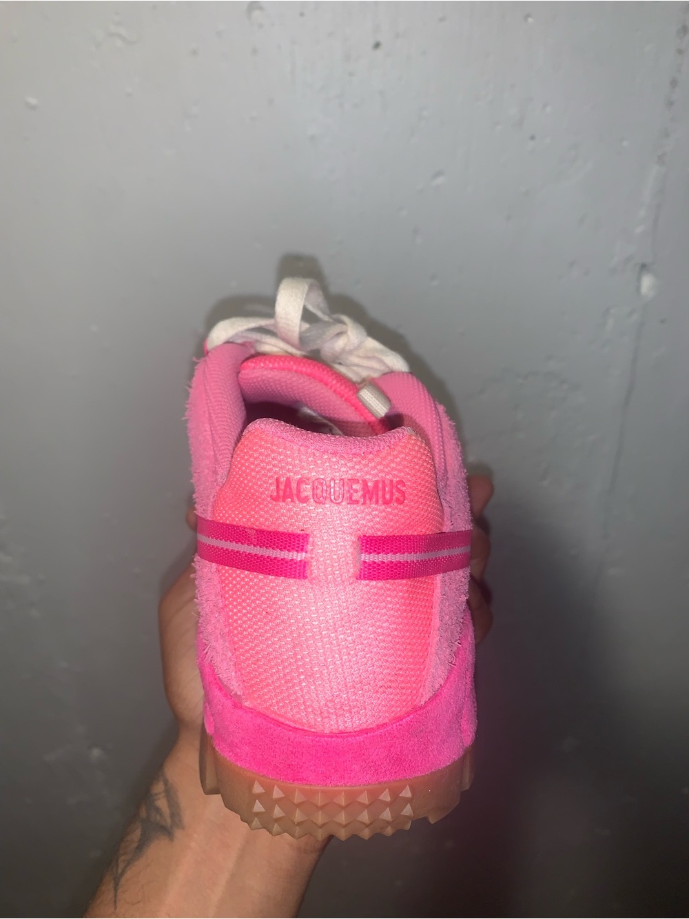 Jacquemus Nike Pink Mesh & Suede Sneaker